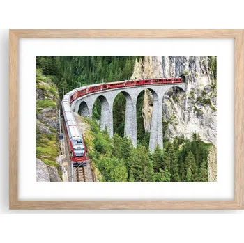 Obraz Obraz plakát v rámu světlý dub do obýváku 40x30 most foto plakáty na zeď