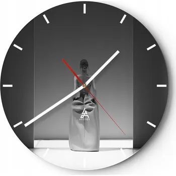 Hodiny Nástěnné hodiny do kuchyně 30x30 Moderní skleněné hodiny do obýváku Loft Tiché