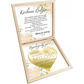 Poděkování rodičům zlaté krabička s přáním