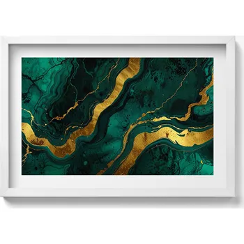 Obraz Moderní nástěnná dekorace obraz v bílém rámu Glamour textura 60x40 cm