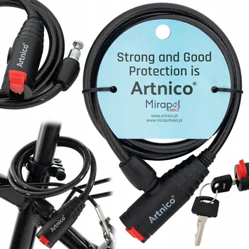 Zámek na kolo Lanko Zámek na kolo, skútr, motorku 100cm BEZPEČNÝ