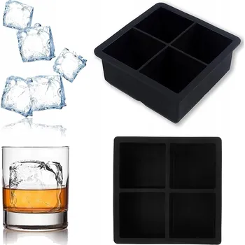 Tvořítko na led SILIKONOVÁ FORMA NA LED, FORMA NA LED GIGA KOSTKY XXL 4x4 cm