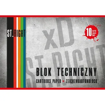 Blok TECHNICKÝ BLOK BÍLÝ A4 10 LISTŮ ST.RIGHT MAJEW.