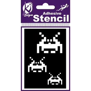 kreativní sada Šablony na malování na obličej Space Invader