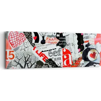 Obraz Obraz na plátně do obývacího pokoje ložnice 90x30 graffiti foto obrazy na zeď