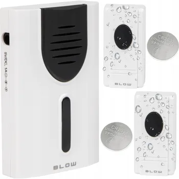 Domovní zvonek Bezdrátový zvonek Blow s dosahem 100 m, 0 dB