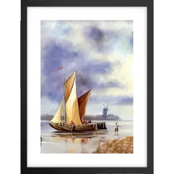 Obraz Obraz plakát v černém rámu do obýváku 30x40 krajina plakáty na zeď