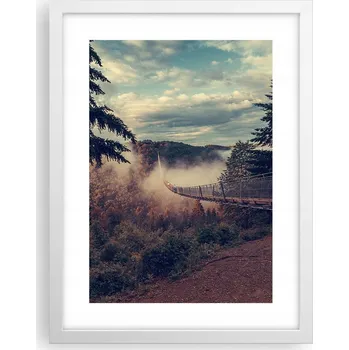 Obraz Obraz plakát v bílém rámu do obýváku 30x40 most foto plakáty na zeď