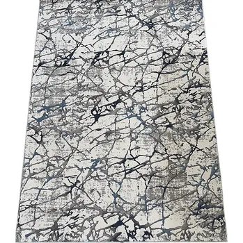 Koberec KOBEREC 120x180 KRÉMOVÝ ŠEDÝ S MODROU MODERNÍ DO OBÝVÁKU LOŽNICE VZOR MRAMOR