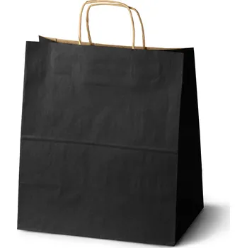 PAPÍROVÁ TAŠKA 30x17x34 cm ČERNÁ velká prostorná ekologická