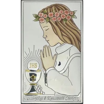 Obraz Obrázek k prvnímu svatému přijímání - památka pro dívku, 6,5 x 11 cm