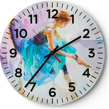 Hodiny Kuchyňské nástěnné hodiny 30x30 Baletka Moderní skleněné hodiny do obýváku Tiché