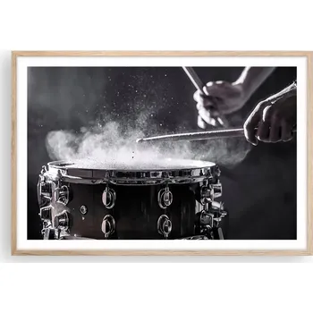 Obraz Obraz plakát v rámu světlý dub do obýváku 91x61 hudba foto plakáty na zeď