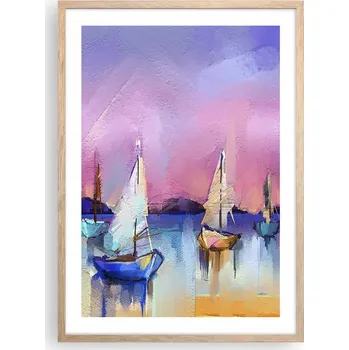 Obraz Plakát v rámu světlý dub do obývacího pokoje ložnice 50x70 krajina obraz