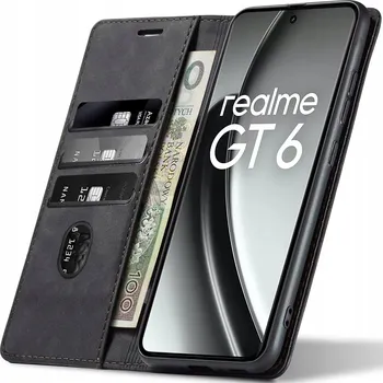 Pouzdro na mobilní telefon Flipové pouzdro Nela-Styl pro REALME GT 6 / 6T / GT NEO 6 / GT NEO 6 SE černé