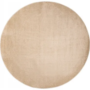Koberec Koberec MONO 160x160 Kulatý Moderní Jednobarevný Hladký Fryz Kruh
