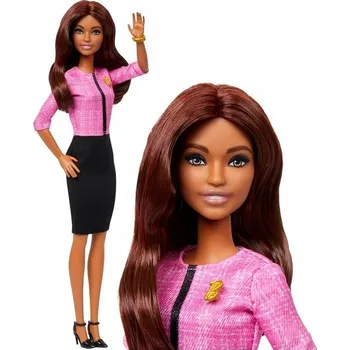 Panenka Mattel Panenka Barbie Lídryně budoucnosti, hnědovláska v kostýmku se sukní HXN99
