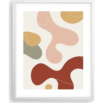 Obraz Obraz plakát na zeď v bílém rámu 40x50 abstrakce plakáty do obýváku