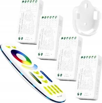 LED osvětlení Zónové ovládání LED pásků RGB RGBW RGB+CCT MiBoxer, 4 ovladače + dálkový ovladač