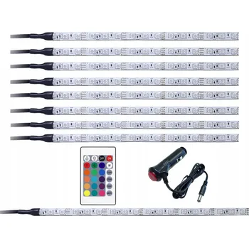 Osvětlení interiéru vozidel RGB LED osvětlení do auta 8x30 cm + osvětlení zavazadlového prostoru