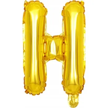 Balónek Fóliový balónek Písmeno "H" ZLATÝ zlatá 40 cm