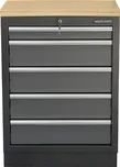 Matabro SET-CA01060, Dílenská skříňka s dřevěnou pracovní deskou | 5 šuplíků | 680x465x950 mm