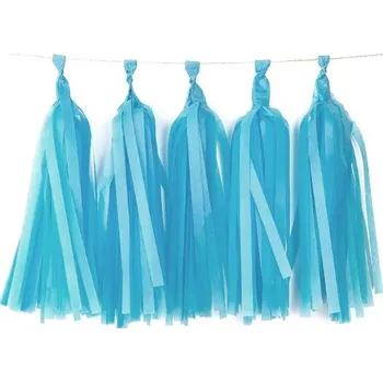 Girlanda bambule BANNER MODRÁ oslava prvních narozenin / narozeniny