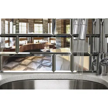 Zrcadlo Zrcadlo fazetové Glamour 15 cm x 30 cm samolepicí zrcadlová dlaždice