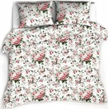 Povlečení 2-dílné bavlněné povlečení 140 x 200 - Růže, bílá
