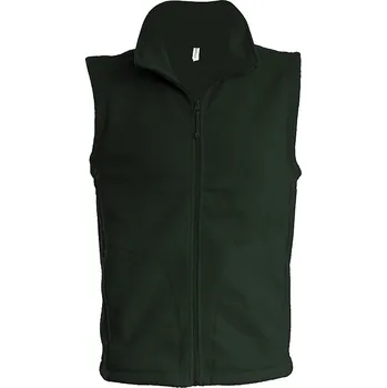 Kariban pánská Fleecová vesta Luca lesní zelená XXL