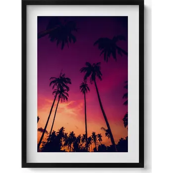 Obraz Závěsný obraz na zeď dekorace do bytu Palmy při západu slunce 50x70 cm