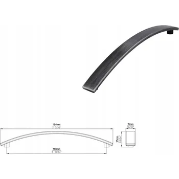 Nábytkové kování Nábytková úchytka SIRO 2084-181ZN75 efekt kartáčovaného železa