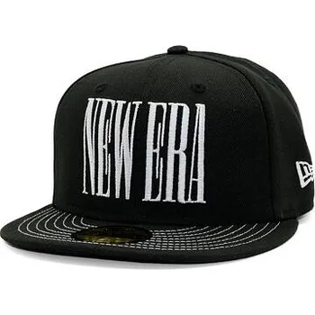 Módní doplněk Kšiltovka New Era - Wordmark 59FIFTY - Black / White velikosti fitted caps 6 7/8 (54.9 cm)