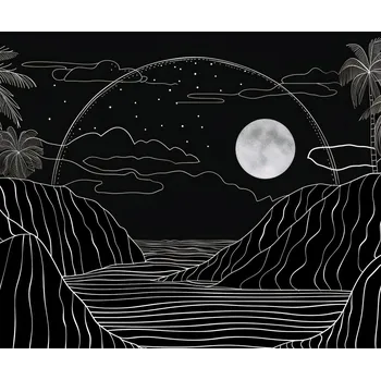 Plakát Plakát Aura Nocních Tropiků bez rámu 60 x 50 cm