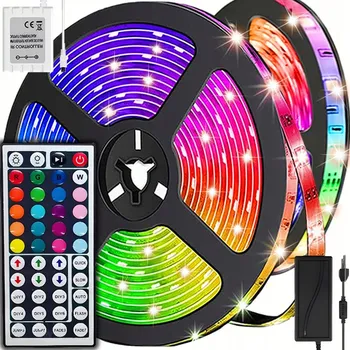 LED páska LED RGB pásek 5m VODĚODOLNÝ LED diody 5050 Lišta