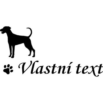 Nášivka Nažehlovací nápis Dobrman Vzor: 6, Potisk: tmavě šedá, Motiv: tlapka