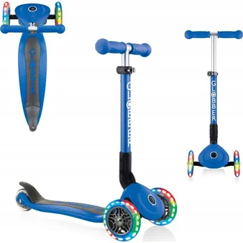 Dětské vozidlo Nastavitelná tříkolová balanční odrážedlo Globber pro malé děti s LED světly