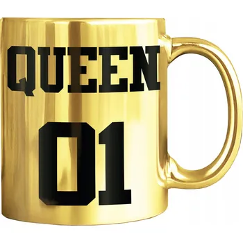 ZLATÝ HRNEK S POTISKEM 01 PRO KRÁLOVNU, NEJLEPŠÍ DÍVKU, DÁREK