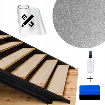 Lepicí páska Protiskluzová ochranná fólie z PVC na schody, transparentní 0,15 mm, libovolný ROZMĚR