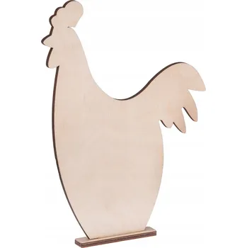 Obraz VELKÝ DŘEVĚNÝ KOHOUT NA PODSTAVCI DECOUPAGE DEKORACE