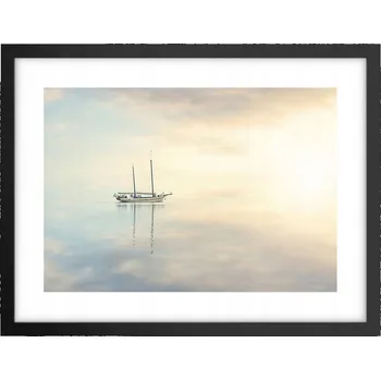 Obraz Obraz plakát v černém rámu do obýváku 40x30 plachetnice foto na zeď