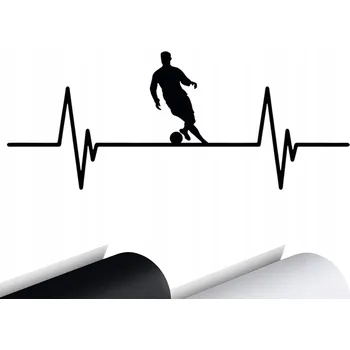 Samolepicí dekorace na vozidlo NÁLEPKA na auto - Linie života FOTBALISTA 15x6 cm