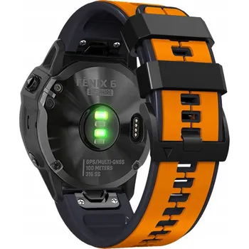 Řemínek na hodinky Řemínek GARMIN FENIX 5 5 PLUS 6 6 PRO 7 7 SOLAR pro Garmin 22mm oranžový