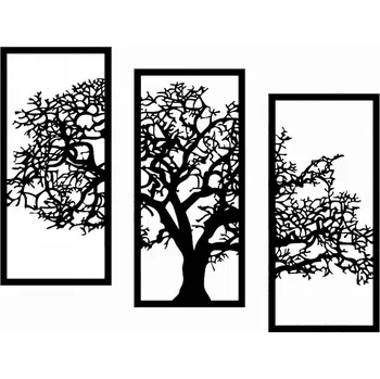 Obraz Ažurový nástěnný 3D panel dekorativní obraz strom života triptych 60x90