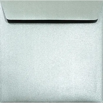 Obálka Čtvercové obálky Majestic Moon Silver stříbrné 25 ks