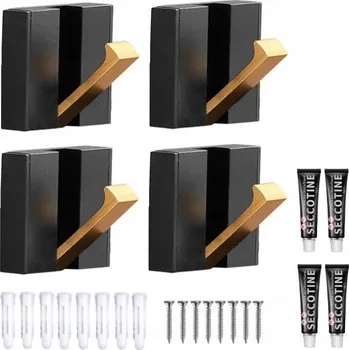 Věšák Šatní ramínko kovový Domidekor černý