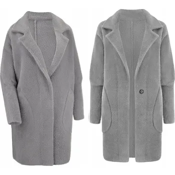 Dámský kabát Soprato dámský kabát šedý oversize bez kapuce velikost 50