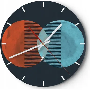 Hodiny Nástěnné hodiny do kuchyně 30x30 Abstrakce Skleněné hodiny do obýváku Tiché