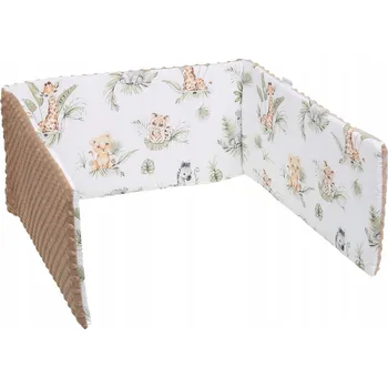 Prostěradlo CHRÁNIČ DO POSTÝLKY MINKY 120x60 NA PŘÍČKY 180x30cm BABYMAM