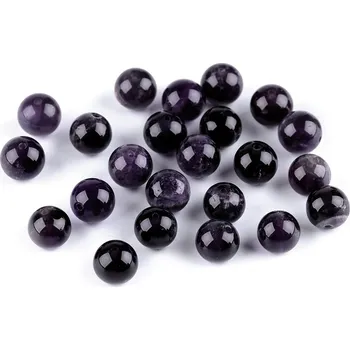 Korálek Minerální korálky Ametyst Ø8 mm, Balení 45 ks, Varianta ametyst